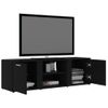 Mueble De Tv Madera Contrachapada Negra 120x34x37 Cm