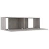 Mueble Para Tv Madera Contrachapada Gris Hormigón 100x30x30 Cm