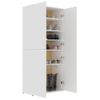 Mueble Zapatero De Madera Contrachapada Blanco 80x39x178 Cm