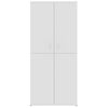 Mueble Zapatero De Madera Contrachapada Blanco 80x39x178 Cm