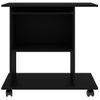 Mesa De Ordenador Madera Contrachapada Blanco 80x50x75 Cm Negro