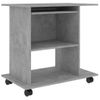 Mesa De Ordenador Madera Contrachapada Gris Hormigón 80x50x75cm