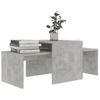 Mesa De Centro Madera Contrachapada Gris Hormigón 100x48x40 Cm