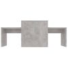 Mesa De Centro Madera Contrachapada Gris Hormigón 100x48x40 Cm