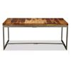 Mesa De Comedor De Madera Maciza De Sheesham Y Acero 180 Cm Marrón