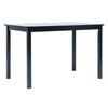 Mesa De Comedor De Madera Maciza De Caucho Negro 114x71x75 Cm