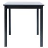 Mesa De Comedor De Madera Maciza De Caucho Negro 114x71x75 Cm