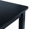 Mesa De Comedor De Madera Maciza De Caucho Negro 114x71x75 Cm