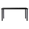 Mesa De Comedor De Vidrio Templado Negro 160x80x75 Cm