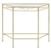 Mesa Auxiliar De Estilo Vintage Metal 87x34x73 Cm Dorada