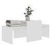 Mesa De Centro Madera Contrachapada Blanco Brillo 100x48x40 Cm