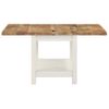 Mesa De Centro Extensible Madera Mango Blanca 90x(45-90)x45 Cm