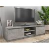 Mueble De Tv Madera Contrachapada Gris Hormigón 140x40x35,5 Cm