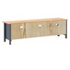 Mueble De Tv Hill Madera Maciza De Pino Gris 158x40x47 Cm