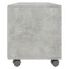 Mueble De Tv Con Ruedas Contrachapada Gris Hormigón 90x35x35 Cm