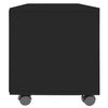 Mueble De Tv Con Ruedas Madera Contrachapada Negro 90x35x35 Cm