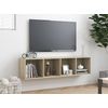 Estantería/mueble Para Tv Color Roble Sonoma 143x30x36 Cm