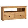 Mueble Esquinero De Tv Madera De Pino Estilo Panamá 93x49x49 Cm Marrón