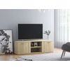 Mueble De Tv Madera Contrachapada Color Roble 120x34x37 Cm Marrón