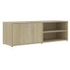 Mueble De Tv Madera Contrachapada Color Roble 120x34x37 Cm Marrón