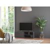 Mueble De Tv Madera Contrachapada Gris 120x34x37 Cm