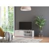 Mueble Tv Madera Contrachapada Blanco Brillante 120x34x37 Cm