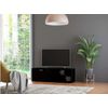 Mueble De Tv Madera Contrachapada Negra 120x34x37 Cm