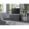 Mueble Para Tv Madera Contrachapada Gris 80x34x36 Cm