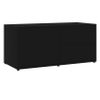 Mueble Para Tv Madera Contrachapada Negro 80x34x36 Cm