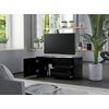 Mueble Para Tv Madera Contrachapada Negro 80x34x36 Cm