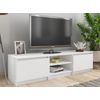 Mueble Tv Madera Contrachapada Blanco Brillante 140x40x35,5cm