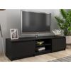 Mueble De Tv Madera Contrachapada Negro 140x40x35,5 Cm