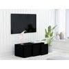 Mueble Para Tv Madera Contrachapada Negro 80x34x30 Cm