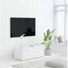 Mueble Tv Madera Contrachapada Blanco Brillante 80x34x30 Cm