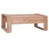 Mesa De Centro De Madera Maciza De Teca 110x60x40 Cm Marrón