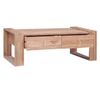 Mesa De Centro De Madera Maciza De Teca 110x60x40 Cm Marrón