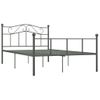 Estructura De Cama De Metal Gris 160x200 Cm