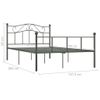 Estructura De Cama De Metal Gris 140x200 Cm