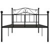 Estructura De Cama De Metal Negro 90x200 Cm