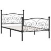 Estructura De Cama Con Somier Metal Negro 90x200 Cm