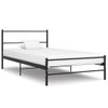 Estructura De Cama De Metal Negro 90x200 Cm