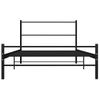 Estructura De Cama De Metal Negro 90x200 Cm