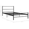 Estructura De Cama De Metal Negro 90x200 Cm