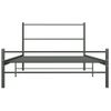 Estructura De Cama De Metal Gris 90x200 Cm