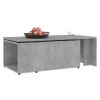 Mesa De Centro Madera Contrachapada Gris Hormigón 150x50x35 Cm