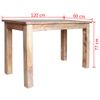 Mesa De Comedor De Madera Maciza Reciclada 120x60x77 Cm Marrón