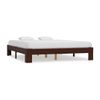 Estructura De Cama Madera Maciza Pino Marrón Oscuro 180x200 Cm