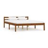 Estructura De Cama Madera Maciza Pino Marrón Miel 140x200 Cm