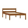 Estructura De Cama Madera Maciza Pino Marrón Miel 100x200 Cm