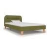 Estructura De Cama Con Led Tela Verde 90x200 Cm